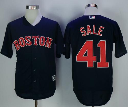 Red Sox #41 Chris Sale Navy Blue New Cool Base Stitched MLB Jersey